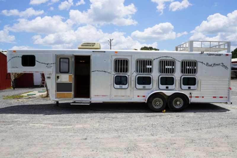 2001 Cherokee 7408LQ 4-Horse Trailer with 8 ft Short Wall - Image 6