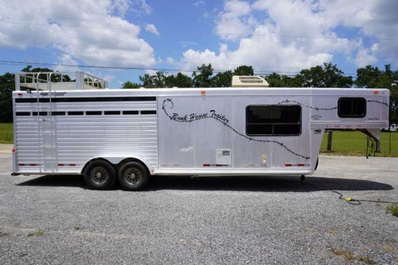 2001 Cherokee 7408LQ 4-Horse Trailer with 8 ft Short Wall - Image 21