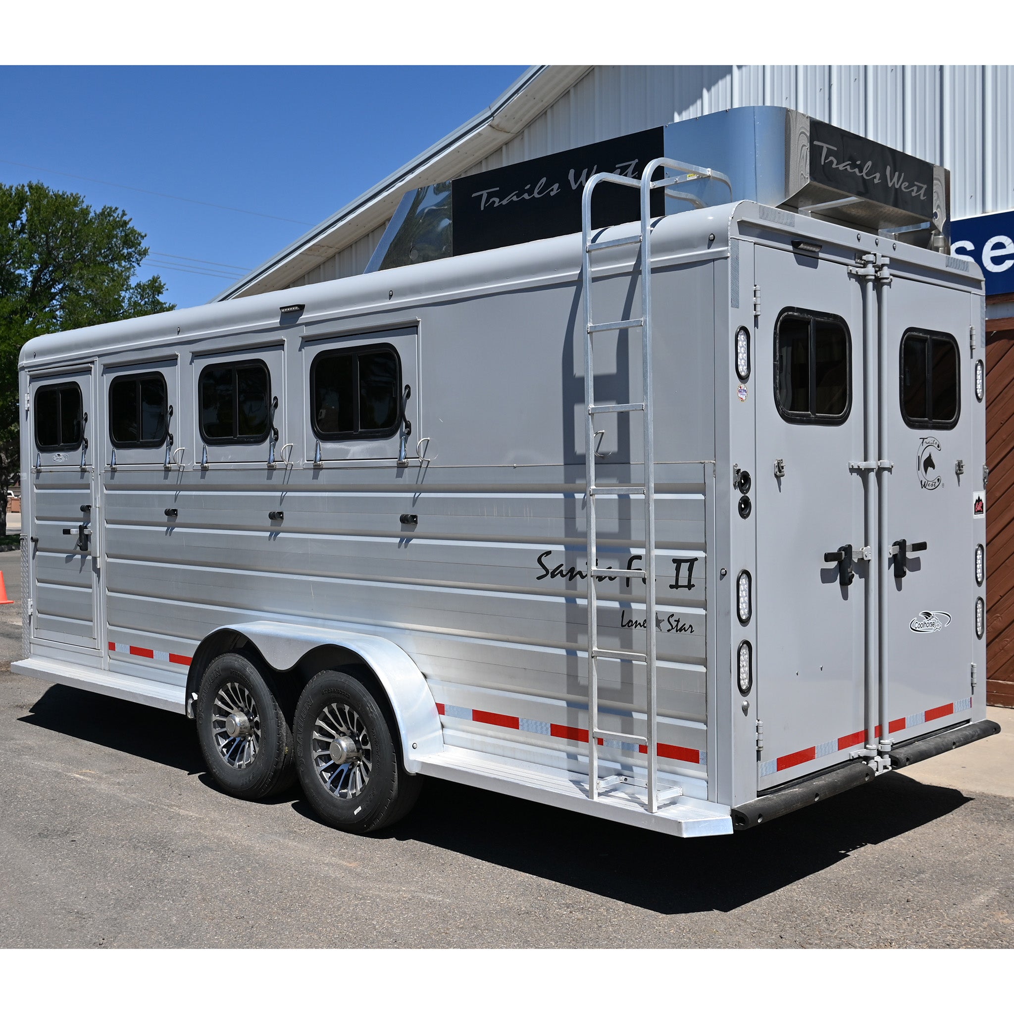 2024 Trails West Santa Fe 4-Horse Bumper Pull Horse Trailer - Image 3